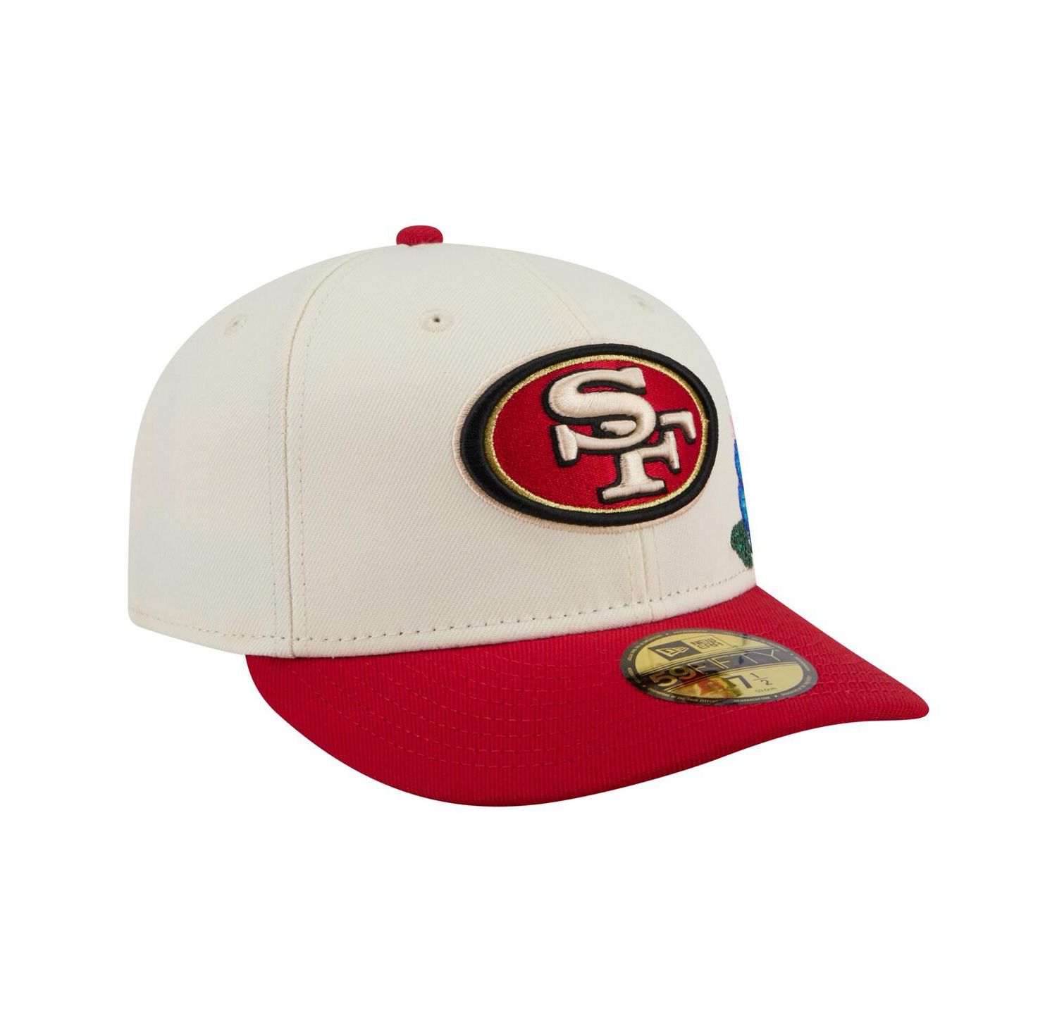Men's Cream/Scarlet San Francisco 49ers Tonal Floral 59FIFTY Fitted Hat
