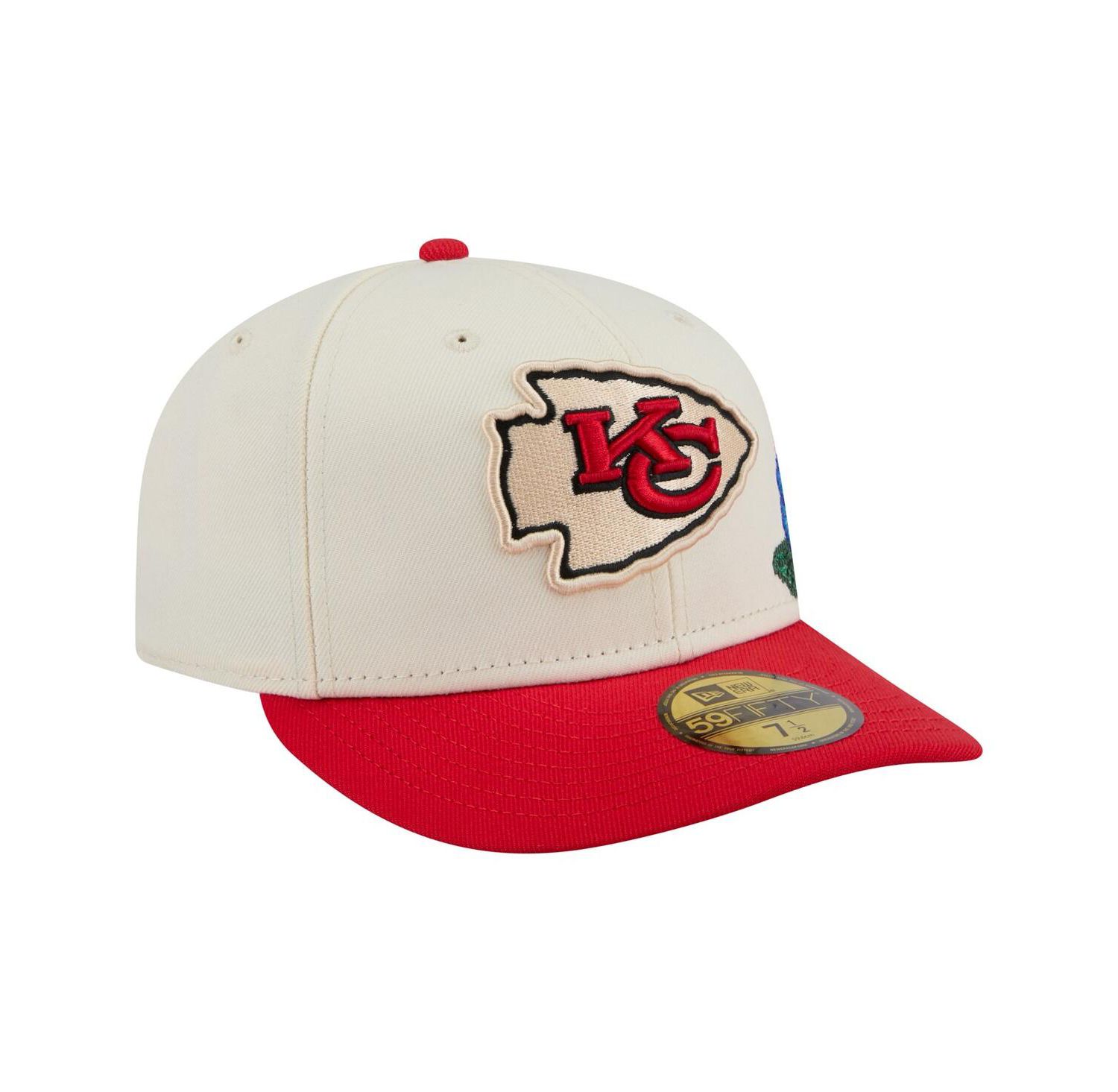 Men's Cream/Red Kansas City Chiefs Tonal Floral 59FIFTY Fitted Hat