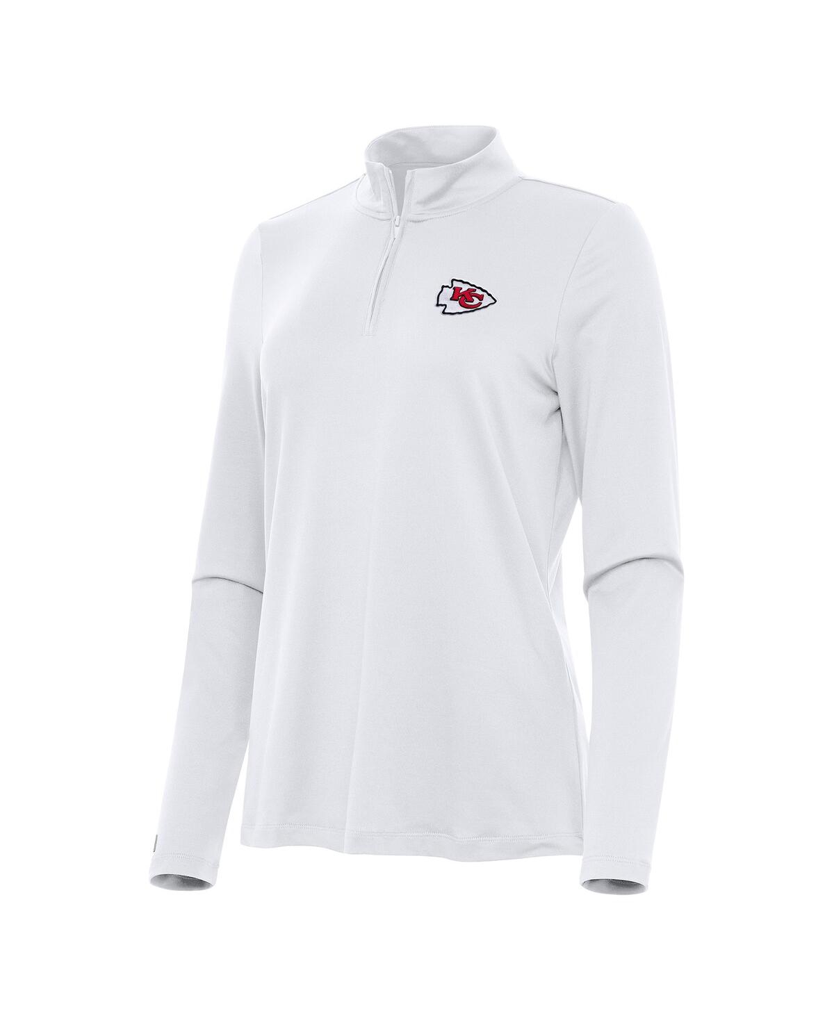 Women's White Kansas City Chiefs Reprocess Quarter-Zip Top - White