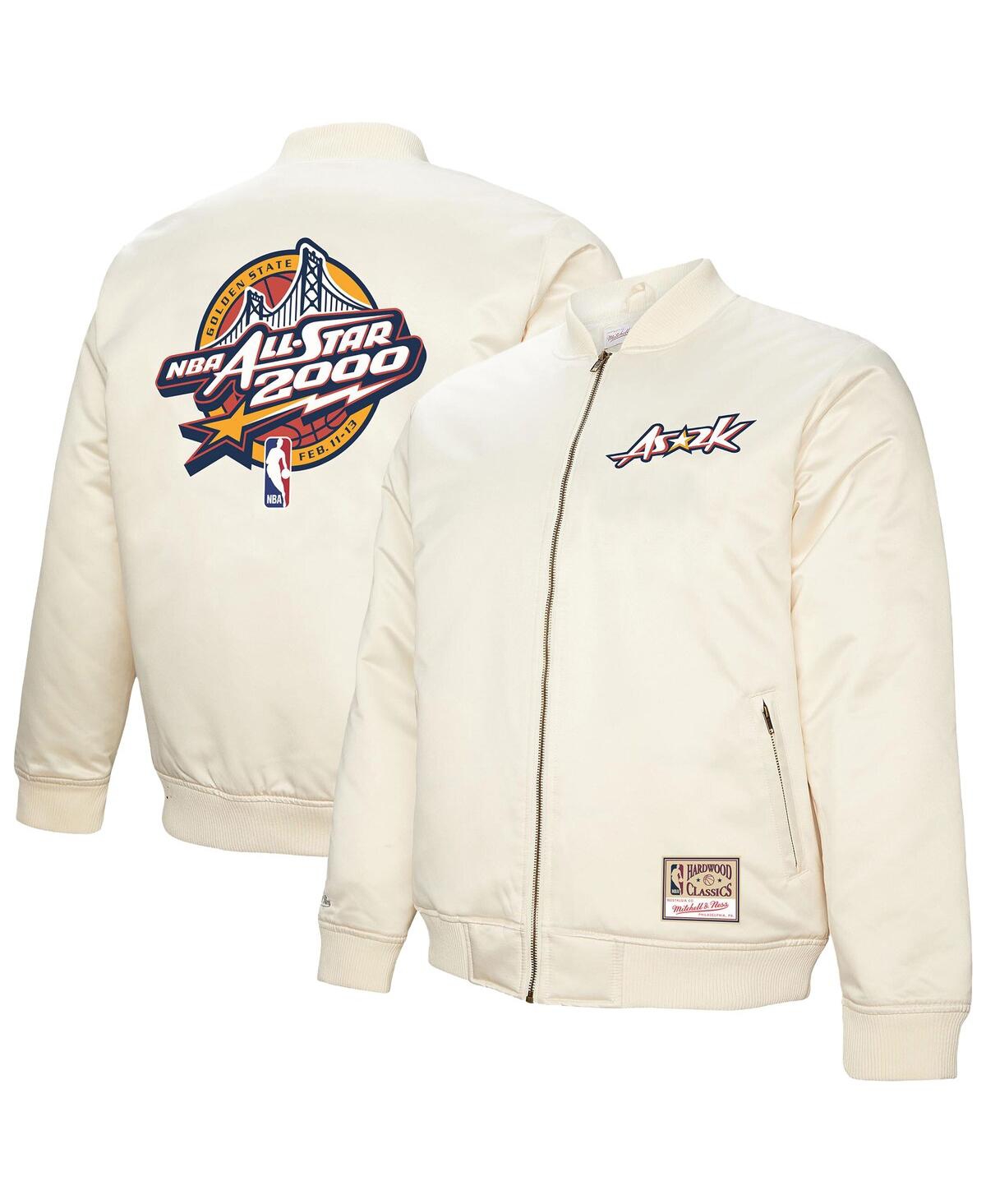 Mitchell & Ness Men's Cream 2000 Nba All-Star Game Full-Zip Satin Jacket