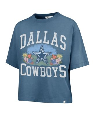Women's Navy Dallas Cowboys Florentina Montauk Cropped T-Shirt