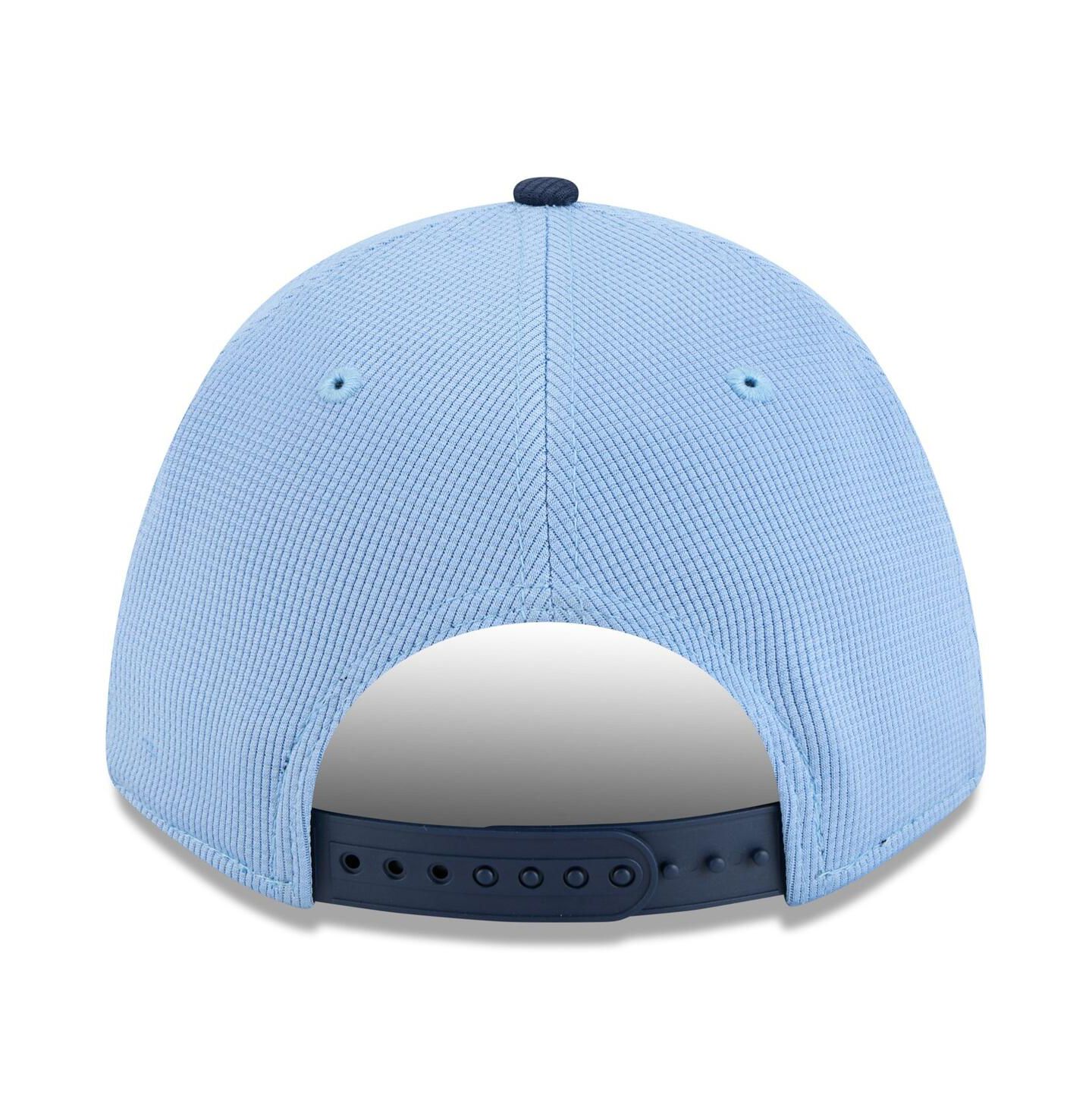 Мужские головные уборы New Era Light Blue Sporting Kansas City 2025 Jersey Hook 9FORTY M-Crown Adjustable Hat — фото 4