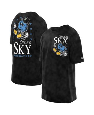New Era - Men's Black Chicago Sky Old School Sport Enzyme Wash Oversized T-Shirt