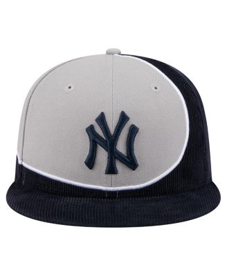 Men's Navy/Gray New York Yankees Retro Split Corduroy Snapback Hat