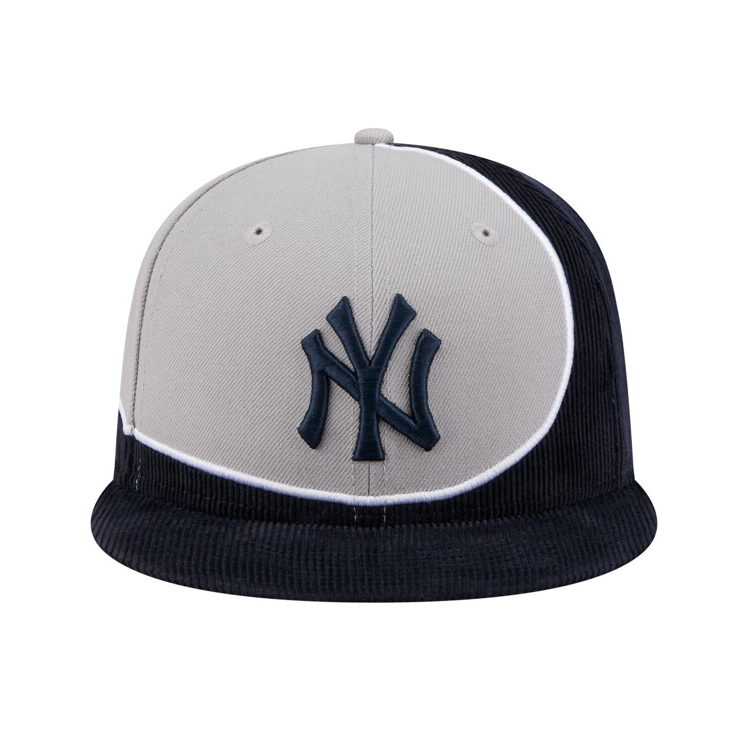 Men's Navy/Gray New York Yankees Retro Split Corduroy Snapback Hat