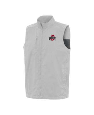 Men's Gray Ohio State Buckeyes Brisk Full-Zip Vest