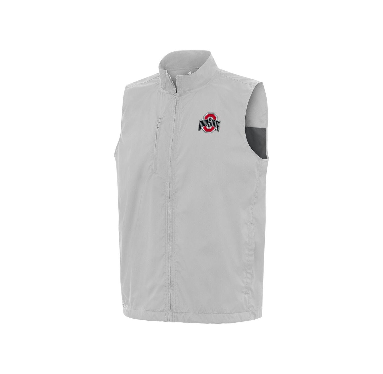 Men's Gray Ohio State Buckeyes Brisk Full-Zip Vest