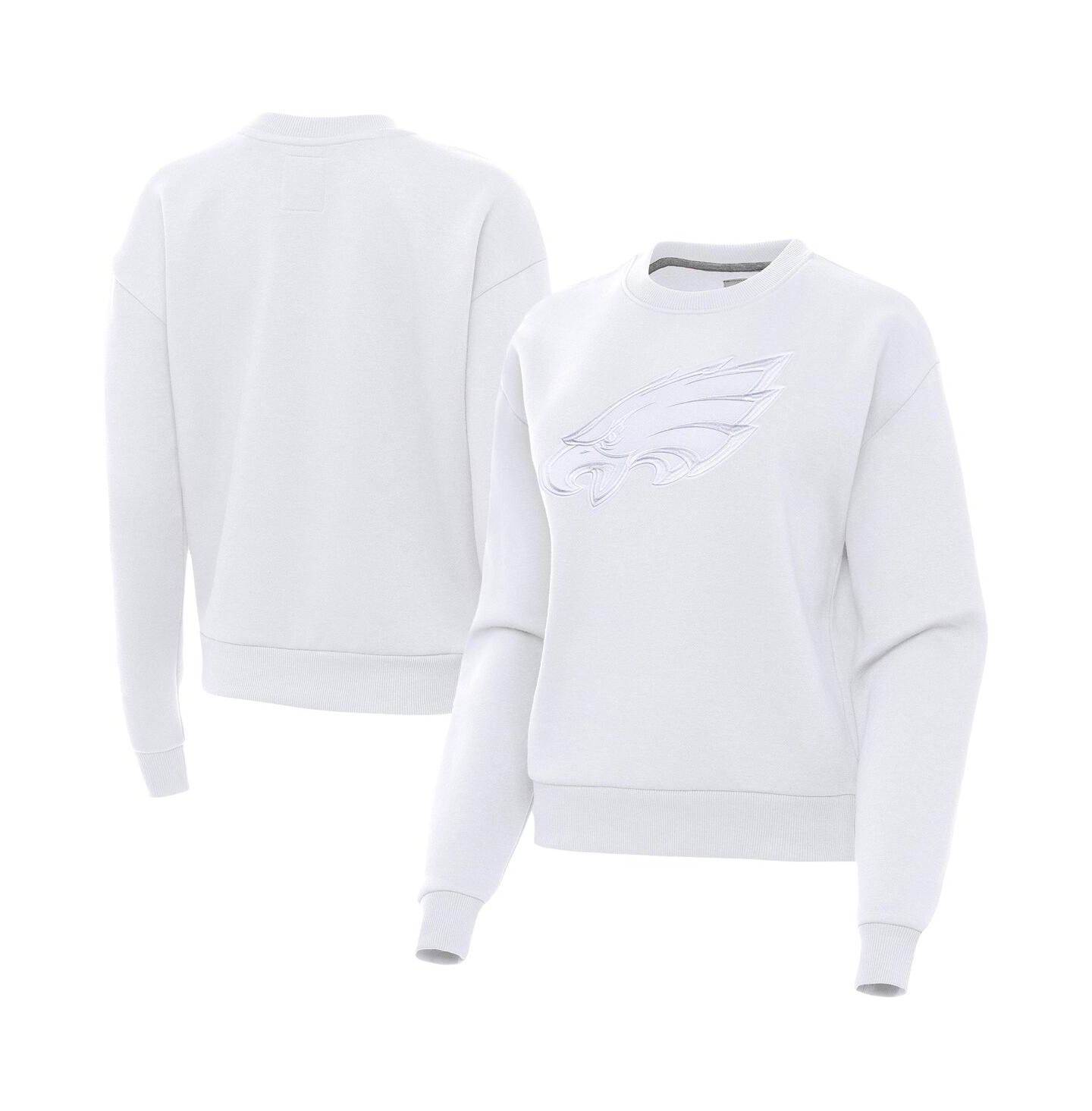 Женская толстовка Antigua White Philadelphia Eagles Victory Pullover — фото 1