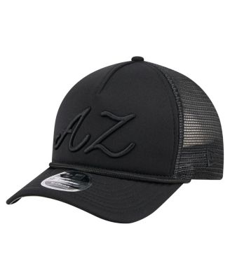New Era - Men's Black Arizona Diamondbacks City Initial 9FORTY A-Frame M-Crown Adjustable Trucker Hat