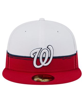 Men's Red/White Washington Nationals Paint Stroke 59FIFTY&nbsp;Fitted Hat