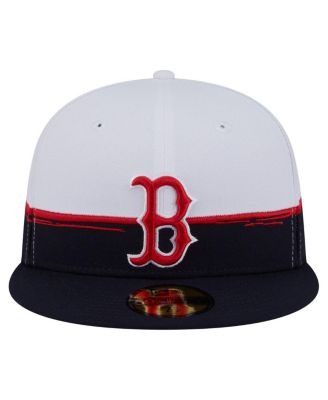 Men's Navy/White Boston Red Sox Paint Stroke 59FIFTY&nbsp;Fitted Hat