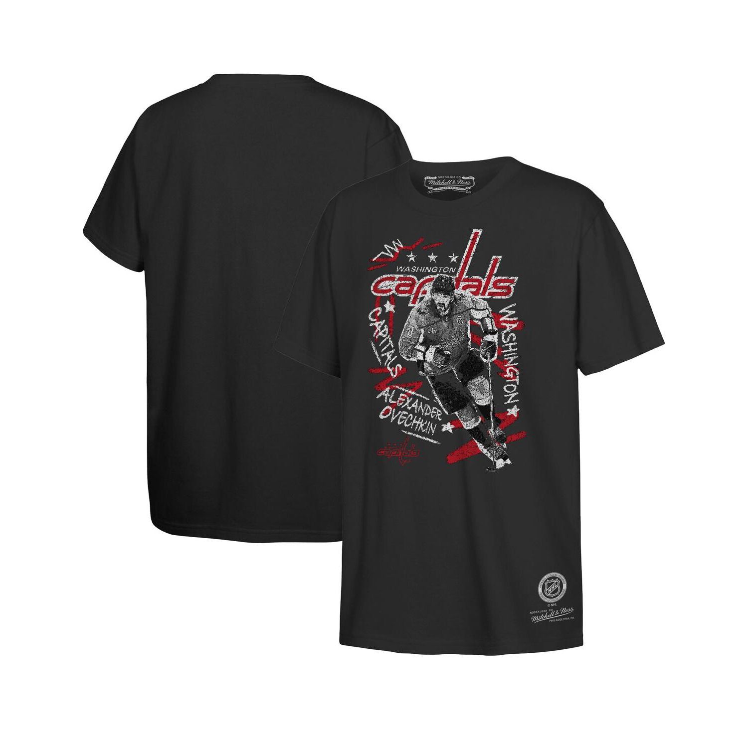 Big Boy's and Girl's Alexander Ovechkin Black Washington Capitals Chalked Up T-Shirt