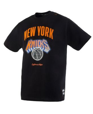 x NBA Men's Black New York Knicks Culture Hoops Collection Premium T-Shirt