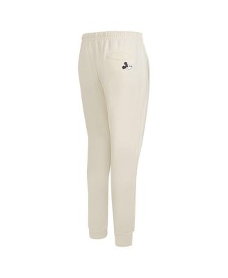 Women's Cream Mickey Mouse Hellow Mellow Fleece Jogger Pants
