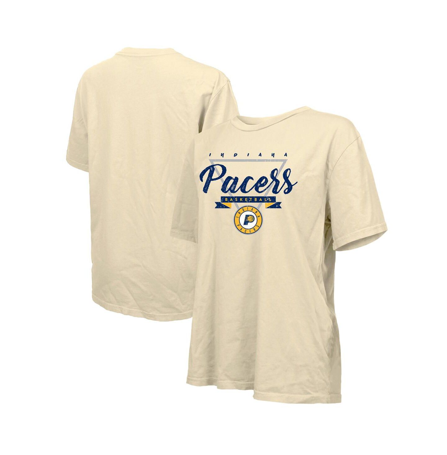 Женская футболка Majestic Cream Indiana Pacers Oversized — фото 1