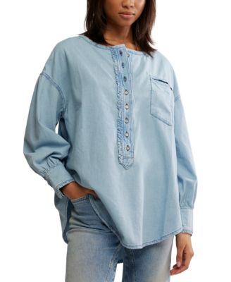 Free People - Women's Denim Dreaming Pullover