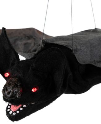 48" LED Lighted and Animated Halloween Bat with Moving Wings