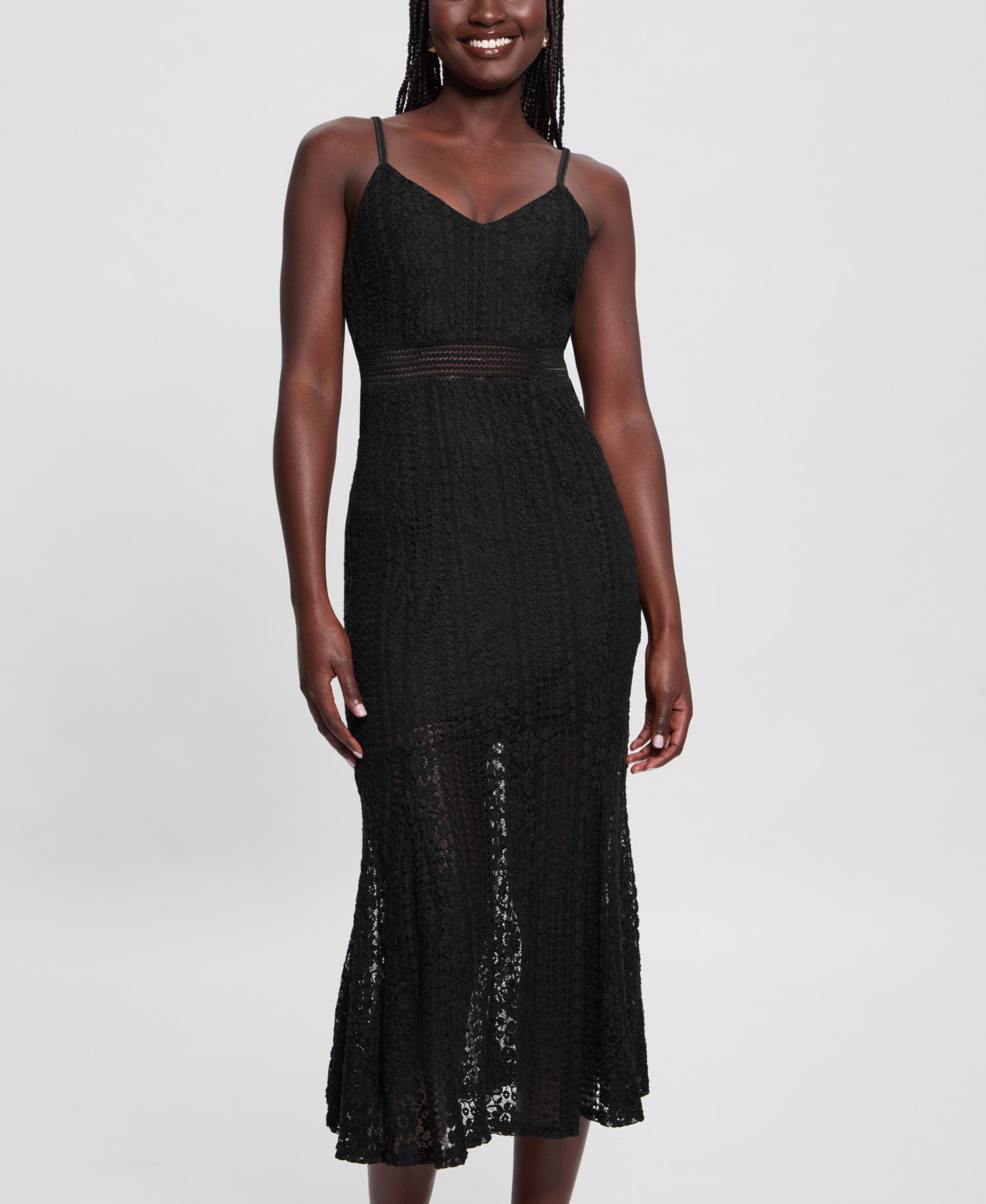 Women's Sleeveless V-Neck Midi Dress