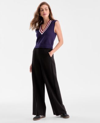Women's Sleeveless V-Neck Sweater Vest, Exclusively at Macy's