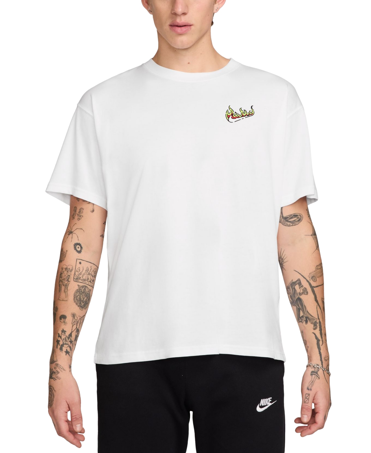 Nike Men's Sportswear Max90 Short Sleeve Logo Graphic T-shirt In White