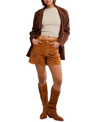 Free People - Women's Tippi Faux Suede Shorts