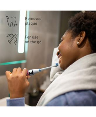 Black & Pink Portable Sonic Toothbrush Bundle – Powerful On-the-Go Oral Care with 2 Travel-Ready Toothbrushes and Extra Brush Heads