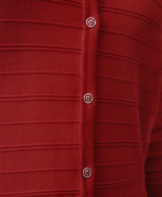 Plus Size Textured Stripe Cardigan Sweater