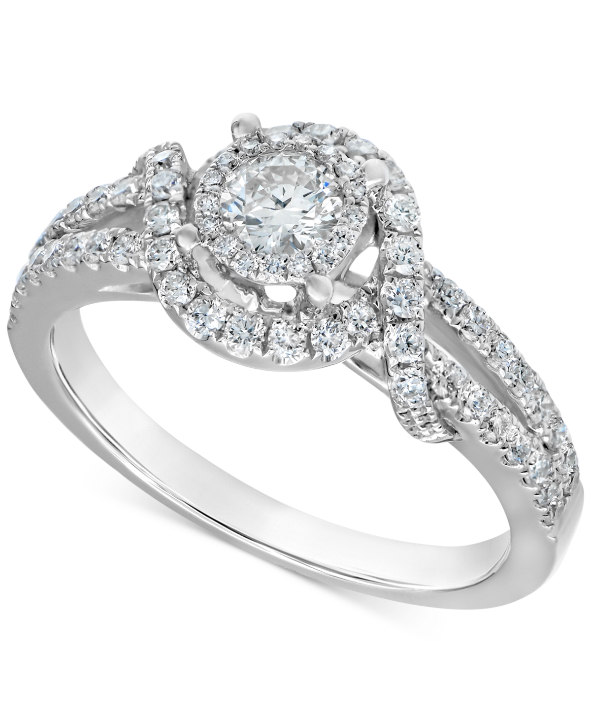 Diamond Engagement Ring (3/4 ct. t.w.) in 14k White Gold - White Gold