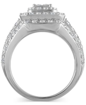 Diamond Princess Quad Halo Cluster Engagement Ring (2-1/4 ct. t.w.) in 14k White Gold