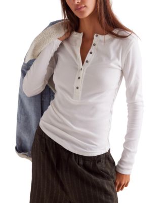Free People - Women's Long-Sleeve Henley Top