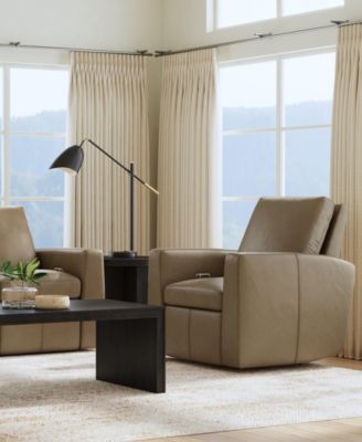 Aria 38" Fawn Leather Power Recliner