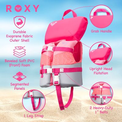 Life Vest USCG Approved for kids, Lightweight EPE Foam with Quick-Release Buckles