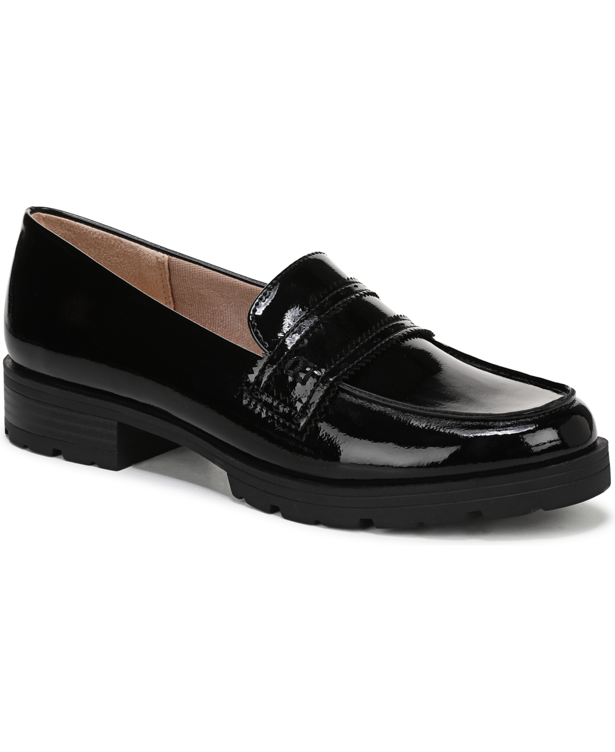 Women's London Lug Sole Penny Loafers - Walnut Brown Faux Leather