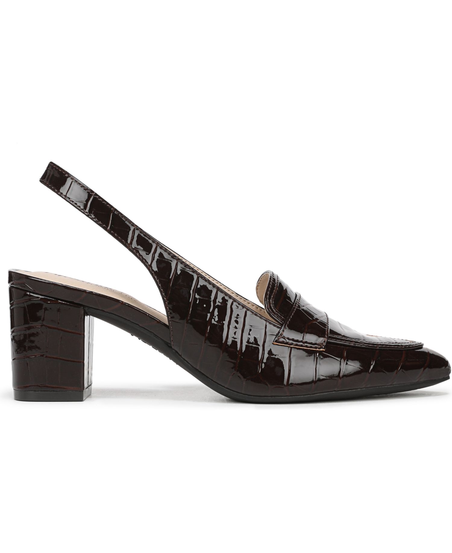Women's Angel Pointed Toe Block Heel Slingback Pumps