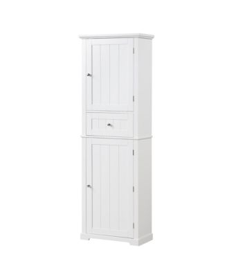 67.3"H Tall Bathroom Cabinet with Drawer, Adjustable Shelf, Painted MDF