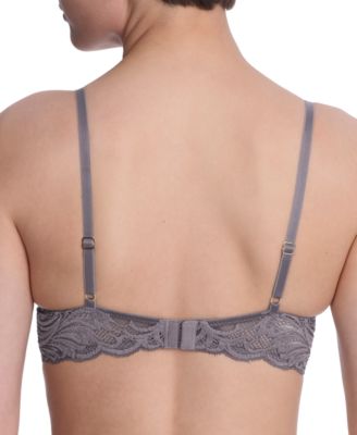 Women's Feathers Lace Contour Underwire Plunge Bra 730023