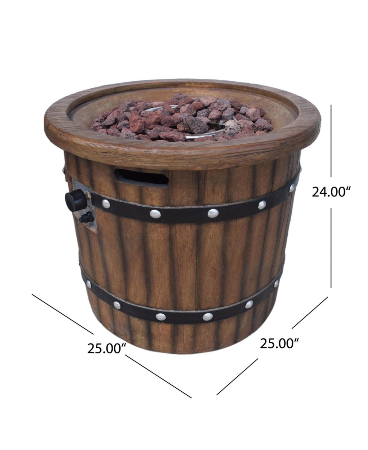 Round 25" Mgo Fire Pit