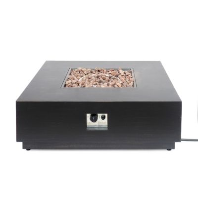 WELLINGTON 40 Inch Square Fire Pit 50000 BTU for Outdoor Patio Backyard Summer Nights