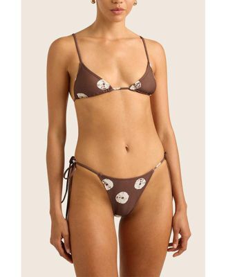 Hope May Womens Palma String Triangle Bikini Top Cheeky Bikini Brief