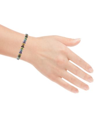 Multi-Gemstone Flex Bracelet (12-1/6 ct. t.w.) in Sterling Silver