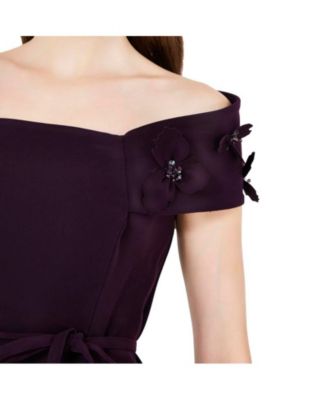 Women's Off-The-Shoulder Mermaid Gown In Crepe