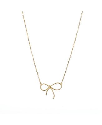 Sterling Silver 18k Gold Plated Colette Chic Ribbon Necklace