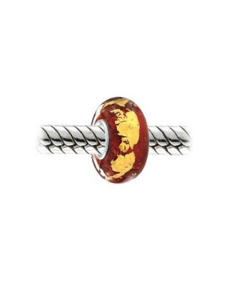 Murano Glass Charm Bead Red Green Purple Blue Gold Foil for European Bracelet