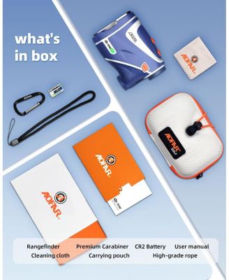 GX-10W Golf Rangefinder with Exclusive Auto RED Display Adjustment, Max N52 Magnet for Absorbing Anywhere, Independent Slope Switch Button with Indicator Light, Full Accessories, IPX4 Waterproof