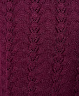 Plus Size Pointelle Cardigan Sweater