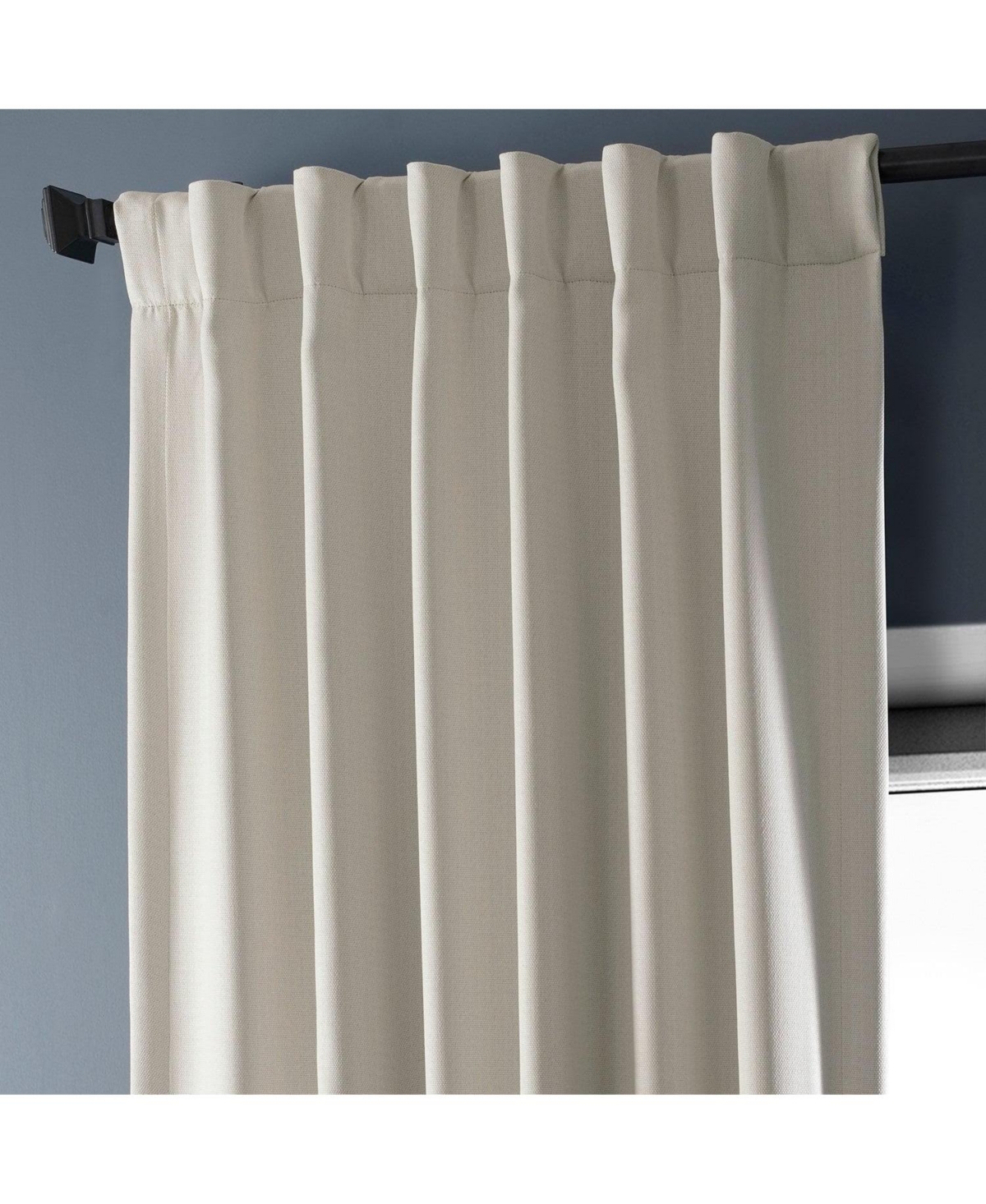 Half Price Drapes Textured Faux Linen Room Darkening Curtain In Neutral