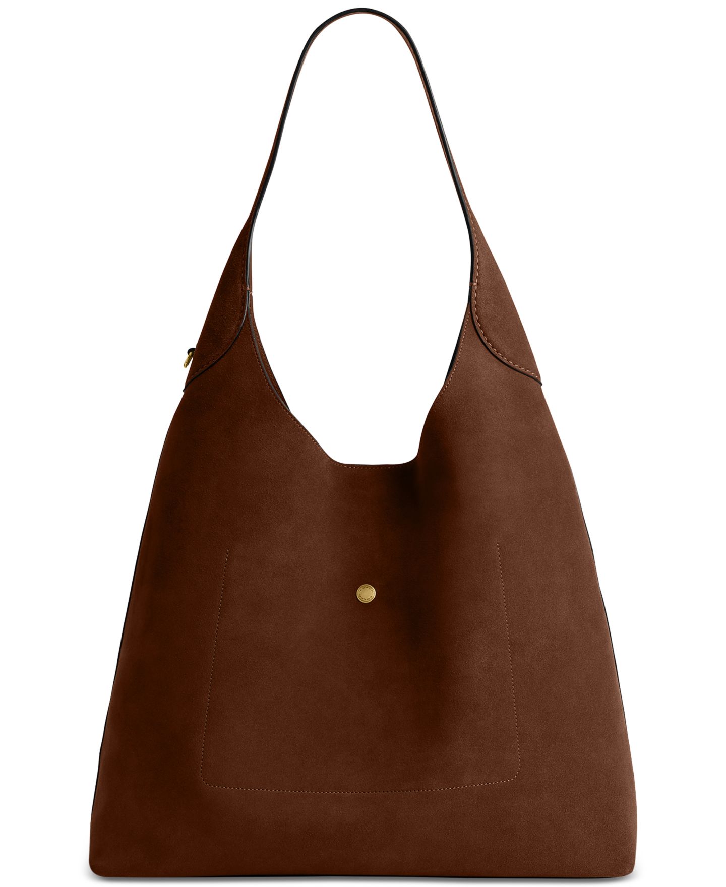 Женская сумка COACH Brooklyn Extra-Large Suede Shoulder 39, цвет: Тёплый коричневый — фото 3