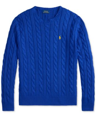 Men's Cable-Knit Cotton Sweater