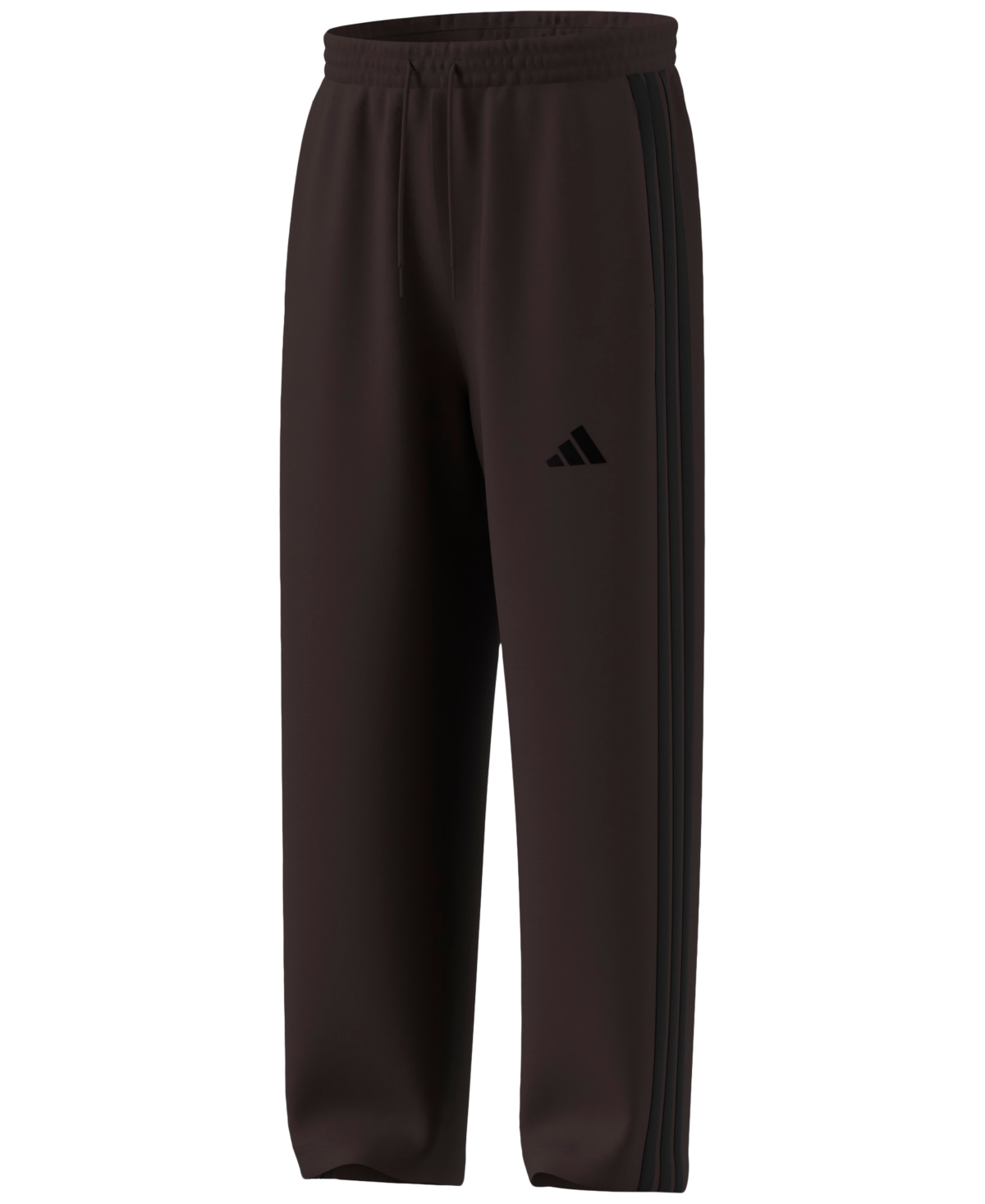 Adidas Originals Men's Wide-leg 3-stripes Fleece Pants In Brown