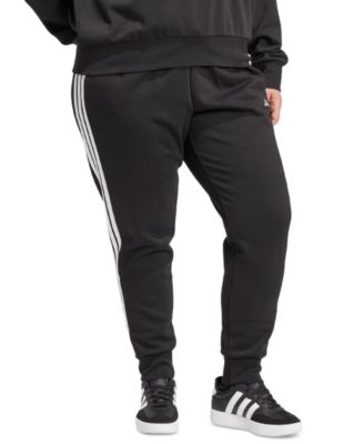 Plus Size Essentials 3-Stripes Fleece Slim Pants